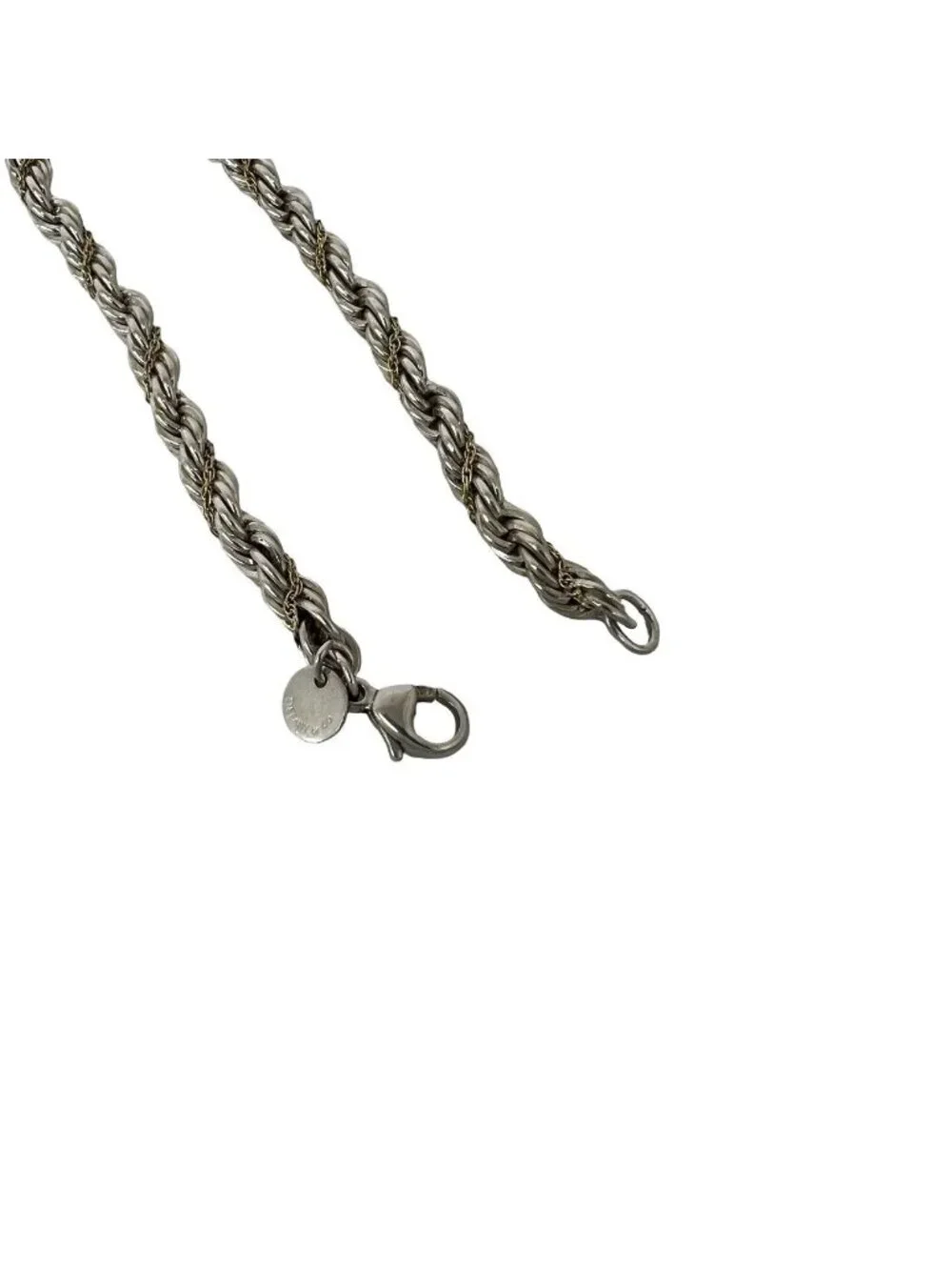Tiffany & Co Twisted Rope Bracelet 925 Sterling Silver Gold
